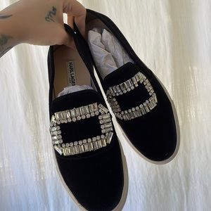 Karl Lagerfeld rhinestone slip on sneakers
